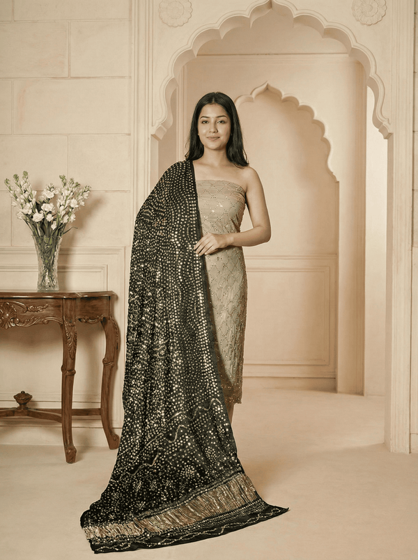 Indian Bandhani Chunri Shamoz Silk Dupatta