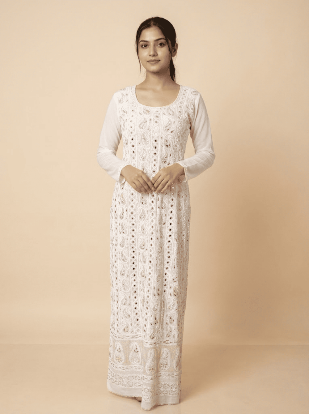 Indian chikankari suits unstitched 2p