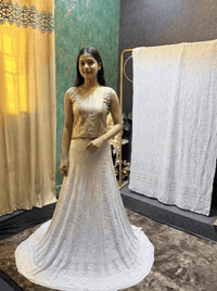 Indian Chikankari Multi-Kadena Work Lehenga