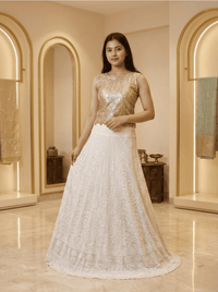 Indian Chikankari Multi-Kadena Work Lehenga