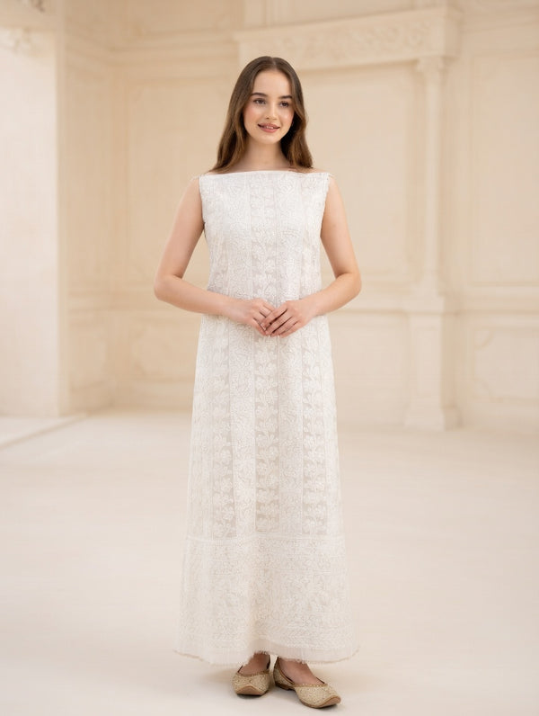 Indian chikankari Lucknowi Kurta Unstitched