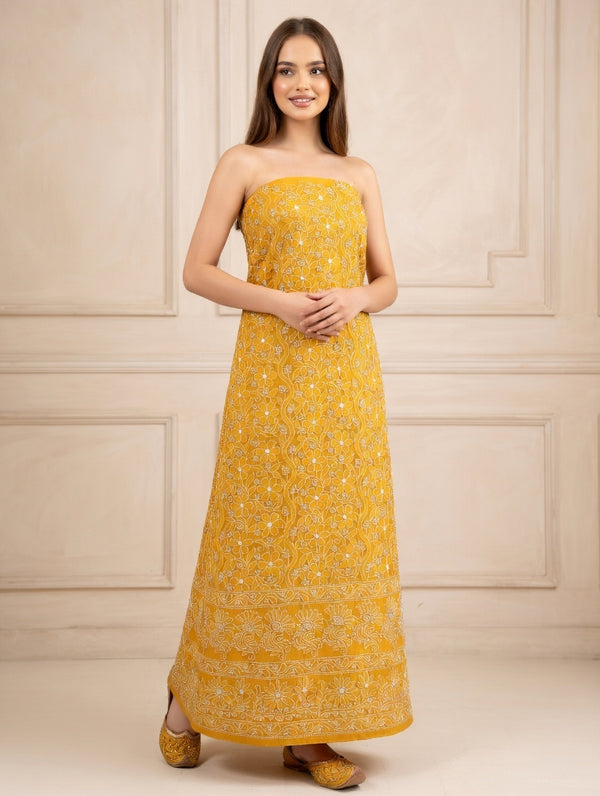 Indian chikankari Lucknowi Kurta Unstitched