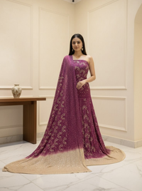 Unstitched Indian Chikankari with Zardozi Mukesh Lehenga