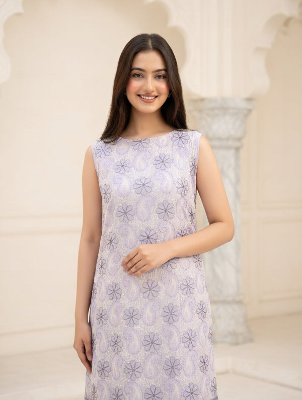 Indian chikankari Lucknowi Kurta Unstitched