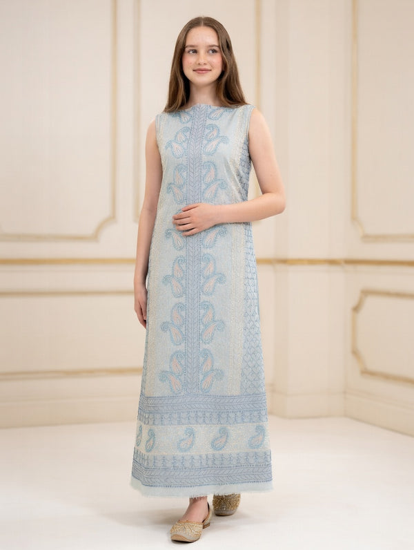 Indian chikankari Lucknowi Kurta Unstitched