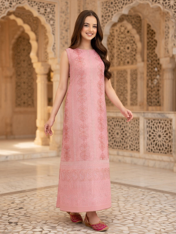 Indian chikankari Lucknowi Kurta Unstitched